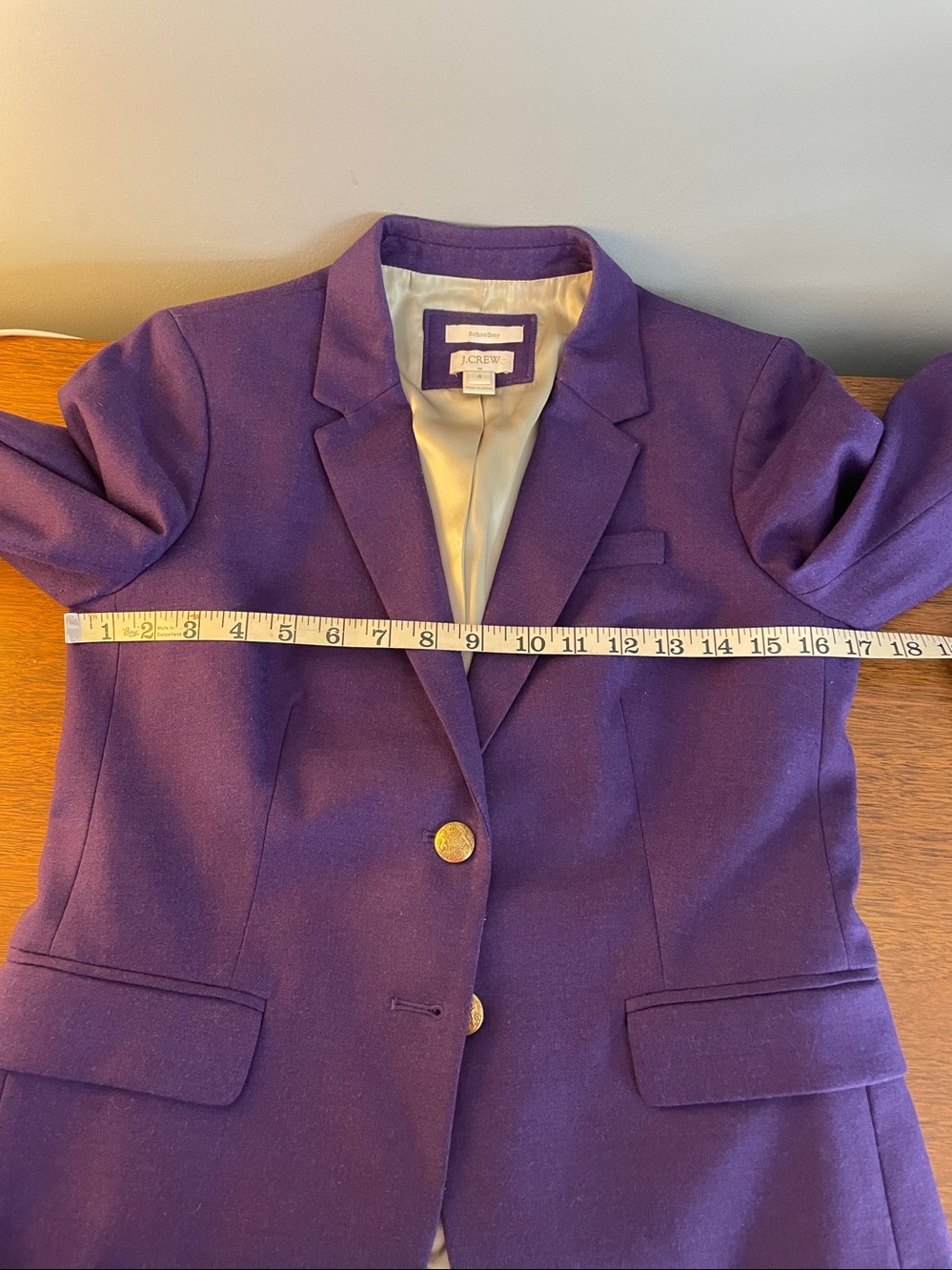 J Crew Purple Schoolboy Blazer - Picture 8 of 11